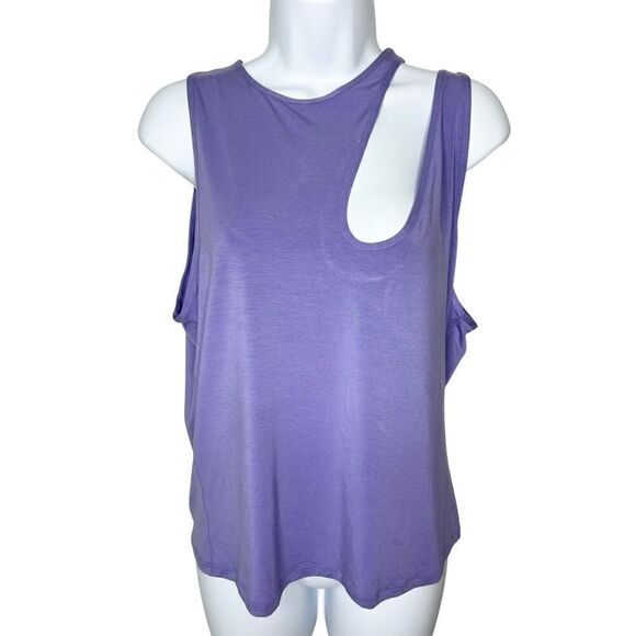 Lululemon Women’s 14 Purple Shoulder Cut Out Yoga Tank NWT - Picture 2 of 11